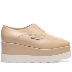 Amuleto Taupe Leather Platform Loafers<Carl Scarpa Hot