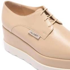 Amuleto Taupe Leather Platform Loafers<Carl Scarpa Hot