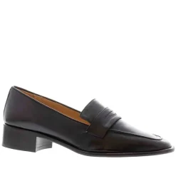 Angeilca Black Leather Penny Loafers<Carl Scarpa Online