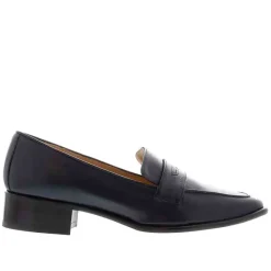 Angeilca Navy Leather Penny Loafers<Carl Scarpa Clearance