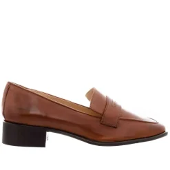 Angeilca Tan Leather Penny Loafers<Carl Scarpa Best