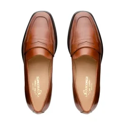 Angeilca Tan Leather Penny Loafers<Carl Scarpa Best