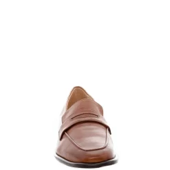 Angeilca Tan Leather Penny Loafers<Carl Scarpa Best