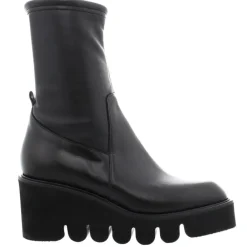 Ariel Black Leather Wavesole Ankle Boots<Carl Scarpa