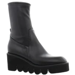 Ariel Black Leather Wavesole Ankle Boots<Carl Scarpa