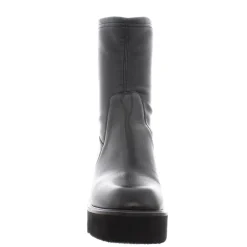 Ariel Black Leather Wavesole Ankle Boots<Carl Scarpa
