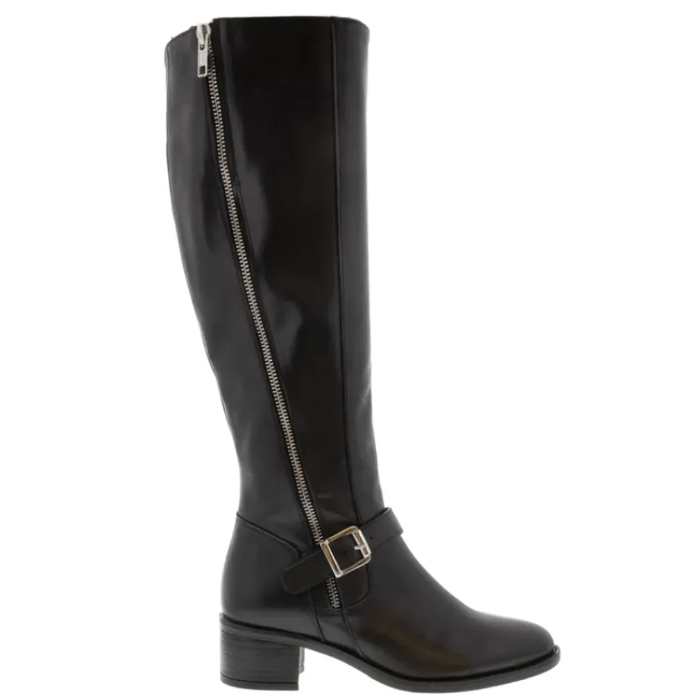 Arque Black Leather Knee High Boots<Carl Scarpa