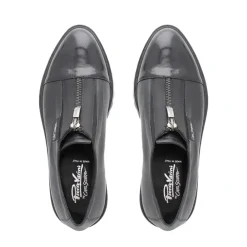 Ash Black Italian Leather Platform Loafers<Carl Scarpa Online
