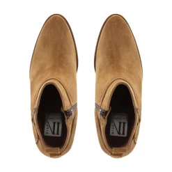 Blaise Tan Suede Block Heel Ankle Boots<Carl Scarpa Sale
