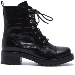 Blanca Black Croc Leather Ankle Boots<Carl Scarpa Outlet