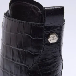 Blanca Black Croc Leather Ankle Boots<Carl Scarpa Outlet