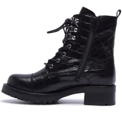 Blanca Black Croc Leather Ankle Boots<Carl Scarpa Outlet