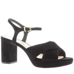 Bowie Black Suede Platform Sandals<Carl Scarpa Clearance