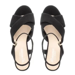 Bowie Black Suede Platform Sandals<Carl Scarpa Clearance