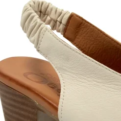 Buttercup Off White Leather Slingback Sandal<Carl Scarpa Clearance