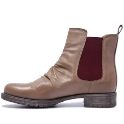 Cavalina Taupe Leather Ankle Boots<Carl Scarpa