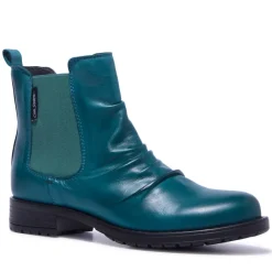 Cavalina Teal Leather Ankle Boots<Carl Scarpa Outlet