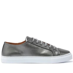 Corianne Pewter Leather Trainers<Carl Scarpa Clearance