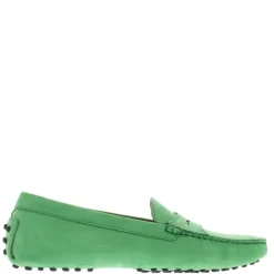 Domenica Green Nubuck Suede Penny Loafers<Carl Scarpa Hot