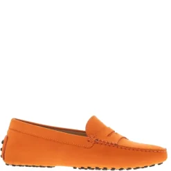 Domenica Orange Nubuck Suede Penny Loafers<Carl Scarpa