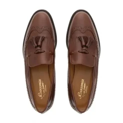 Elesta Tan Leather Oxford Style Loafers<Carl Scarpa Outlet