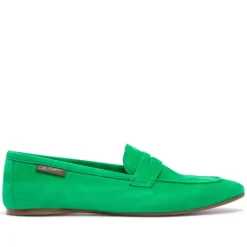 Emarlie Green Suede Penny Loafers<Carl Scarpa Hot
