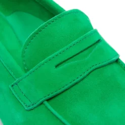 Emarlie Green Suede Penny Loafers<Carl Scarpa Hot