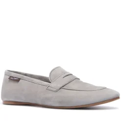 Emarlie Grey Suede Penny Loafers<Carl Scarpa Clearance