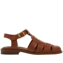 Emelot Tan Leather Flat Sandals<Carl Scarpa Best