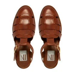 Emelot Tan Leather Flat Sandals<Carl Scarpa Best