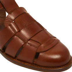 Emelot Tan Leather Flat Sandals<Carl Scarpa Best