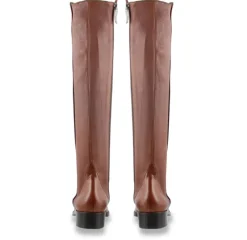Emma Tan Leather Knee-High Boots<Carl Scarpa New