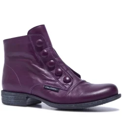 Ester Purple Leather Ankle Boots<Carl Scarpa