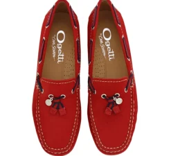 Faris Red Slip-On Tassel Loafers<Carl Scarpa New
