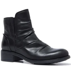 Felice Black Leather Ankle Boots<Carl Scarpa Best