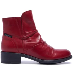 Felice Red Leather Ankle Boots<Carl Scarpa Outlet