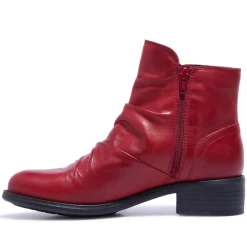 Felice Red Leather Ankle Boots<Carl Scarpa Outlet