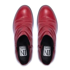 Felice Red Leather Ankle Boots<Carl Scarpa Outlet