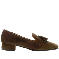 Fiadh Khaki Suede Loafers<Carl Scarpa New
