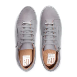 Fissato Grey Leather Trainers<Carl Scarpa