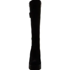 Hail Black Leather Wavesole Knee High Boots<Carl Scarpa Hot