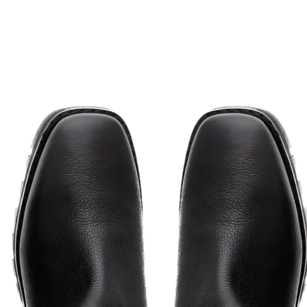 Hail Black Leather Wavesole Knee High Boots<Carl Scarpa Hot