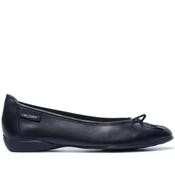 Hosanna Black Leather Ballet Flats<Carl Scarpa