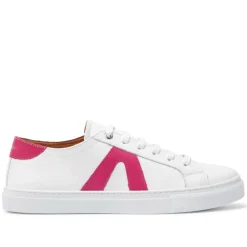 Jessi White Fuchsia Leather Trainers<Carl Scarpa Hot