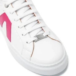 Jessi White Fuchsia Leather Trainers<Carl Scarpa Hot