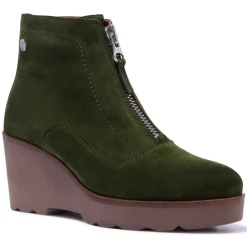 Kelania Green Suede Ankle Boots<Carl Scarpa Best