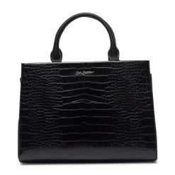 Kleo Black Croc Handbag<Carl Scarpa Discount