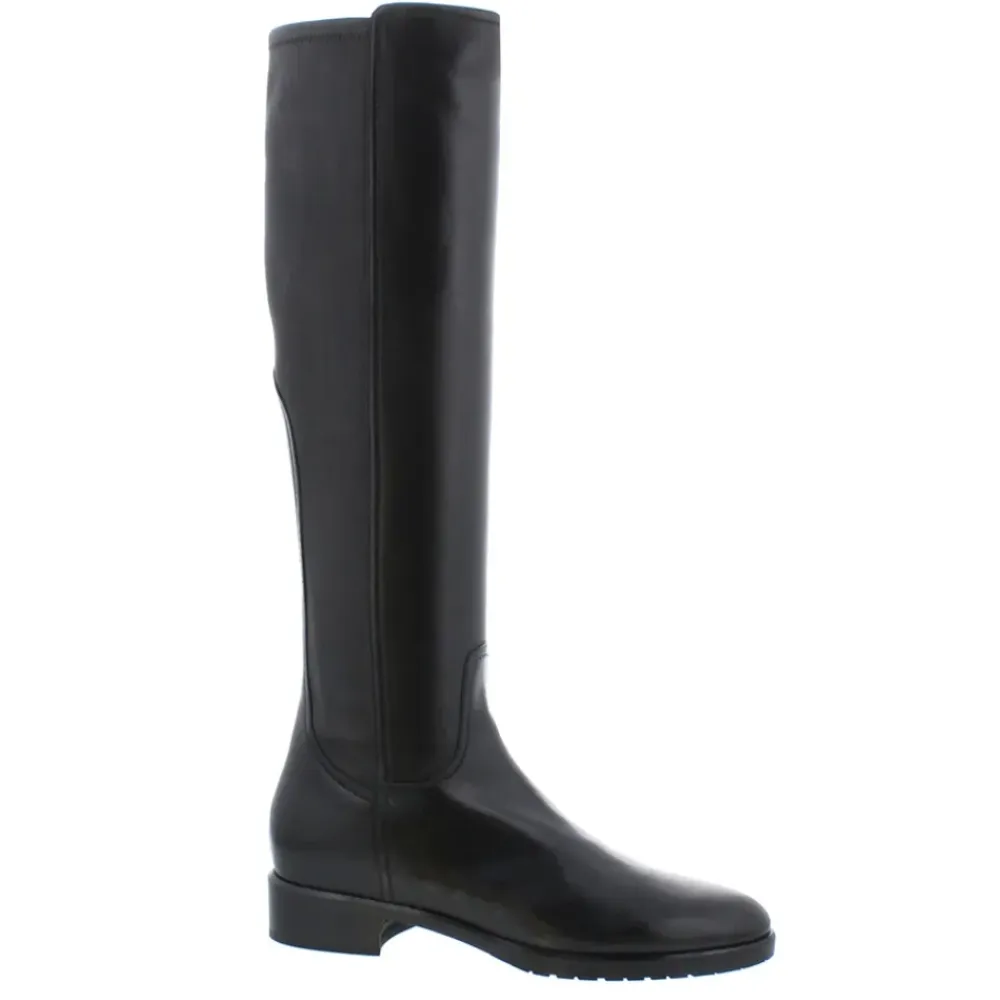 Lara Black Leather Knee-High Boots<Carl Scarpa Online