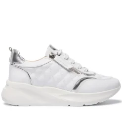 Lestina White Silver Leather Leisure<Carl Scarpa Discount