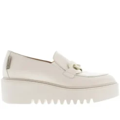 Lizi Italian Off White Chain Wedge Loafers<Carl Scarpa Online